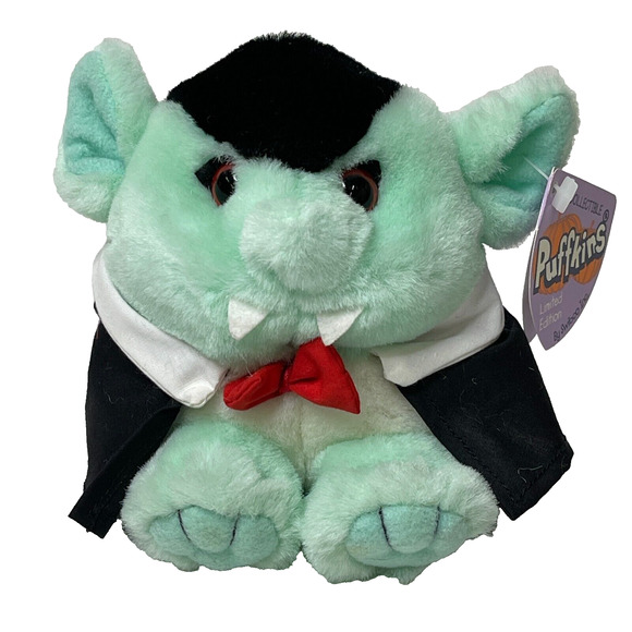 Puffkins Swibco Count Dracula Vampire Limited Edition Bean Plush Stuffed Toy NWT - Picture 1 of 11